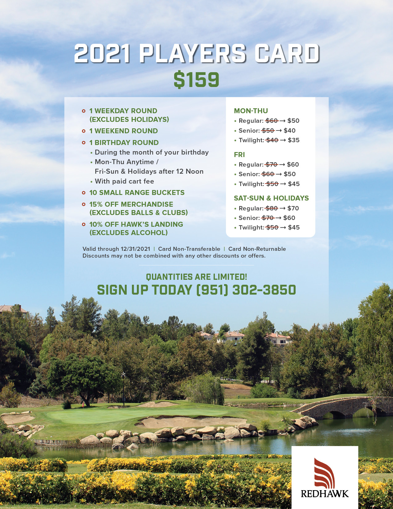 Play More, Save More! REDHAWK'S Money Saving Programs! - Redhawk Golf ...